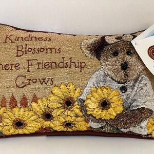 Vintage Boyd’s Bear “Black Eyed Susan” Tapestry Pillow